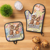 Ensemble de porte-pots Mitt & four Mon père Mon vi (De haut en bas)