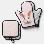 Ensemble de porte-pots Pastel Pink Bunny Face Four (Recto/Verso)