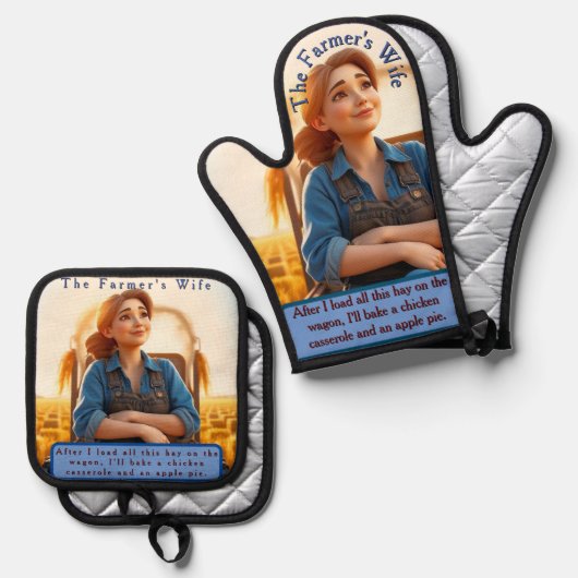 Ensemble de porte-pots pour four à foin confortabl (Recto/Verso)