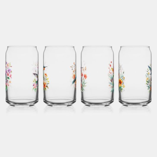 Ensemble De Quatre Colibris Fleuris (Droite)