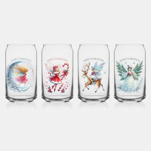 Ensemble de quatre fées de Noël Joyeux Noël (Recto)
