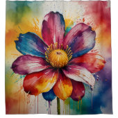 Ensemble de rideau de douche Floral Pastel (Devant)