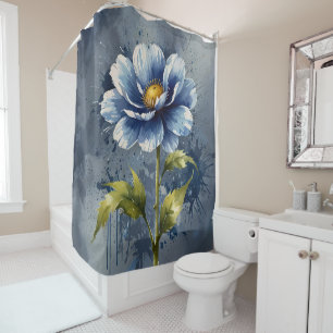 Ensemble de rideau de douche floral pastel