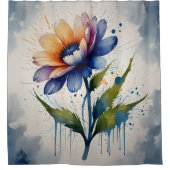 Ensemble de rideau de douche Floral Pastel (Devant)