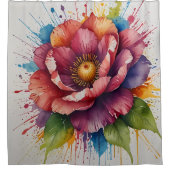 Ensemble de rideau de douche Floral Pastel (Devant)