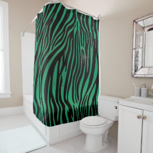 Ensemble de rideaux de douche à rayures noires et