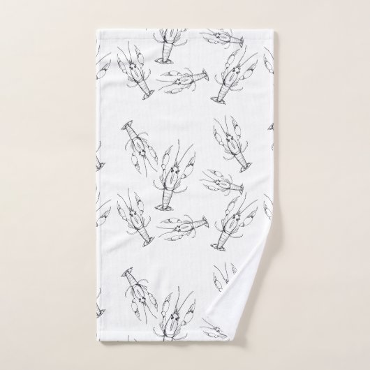 Ensemble de salle de bain à langouste (Serviette à main)