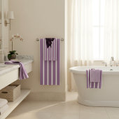 Ensemble de salle de bain élégant à rayures et nœu