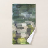 Ensemble de salle de bain en briques vert d'été Ab (Serviette à main)
