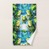 Ensemble de serviette de bain amusant pour grenoui (Serviette à main)