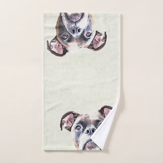 Ensemble de serviette de bain de chien de boxeur (Serviette à main)