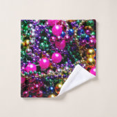 ENSEMBLE de SERVIETTE de BAIN de perles de mardi (Gant de toilette)