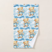 Ensemble de serviette de bain pour garçon | Ours e (Serviette à main)