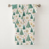 Ensemble de serviette de bain sapins de Noël tenda (En situation)