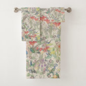 Ensemble de serviette de Bath d'animaux de fleurs (En situation)