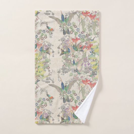 Ensemble de serviette de Bath d'animaux de fleurs (Serviette à main)
