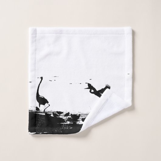 Ensemble de serviette de Bath d'animaux d'oiseaux (Gant de toilette)