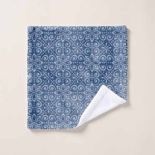 Ensemble de serviette de Bath de batik de marine (Gant de toilette)