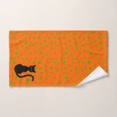 Ensemble de serviette de Bath de chat noir (Serviette à main)