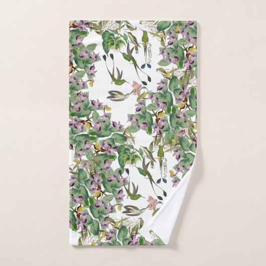 Ensemble de serviette de Bath de fleur d'orchidée (Serviette à main)