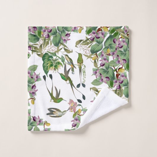 Ensemble de serviette de Bath de fleur d'orchidée (Gant de toilette)