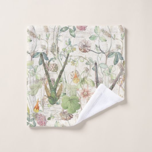 Ensemble de serviette de Bath de fleur sauvage de (Gant de toilette)