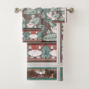 Ensemble de serviette de Bath de fleurs de