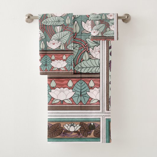 Ensemble de serviette de Bath de fleurs de (En situation)