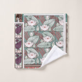 Ensemble de serviette de Bath de fleurs de (Gant de toilette)