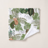 Ensemble de serviette de Bath de fleurs de feuille (Gant de toilette)