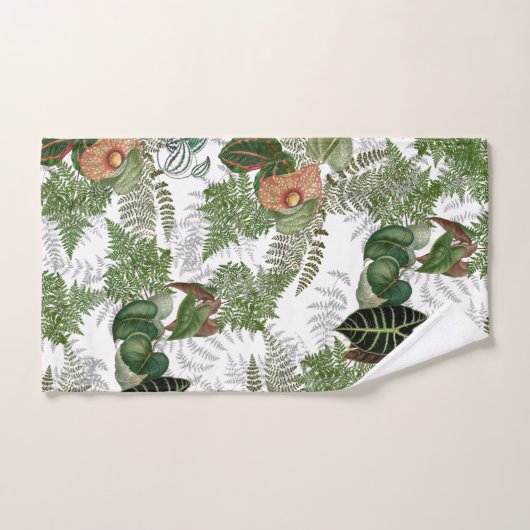 Ensemble de serviette de Bath de fleurs de feuille (Serviette à main)