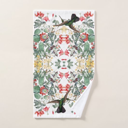 Ensemble de serviette de Bath de fleurs de jardin (Serviette à main)