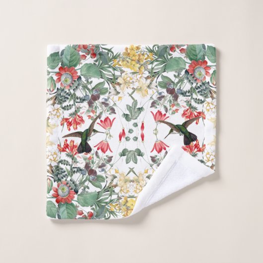 Ensemble de serviette de Bath de fleurs de jardin (Gant de toilette)