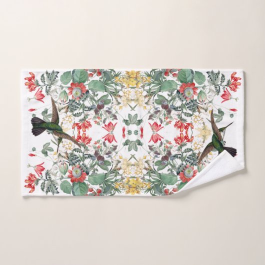 Ensemble de serviette de Bath de fleurs de jardin (Serviette à main)