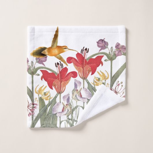 Ensemble de serviette de Bath de fleurs de lis (Gant de toilette)