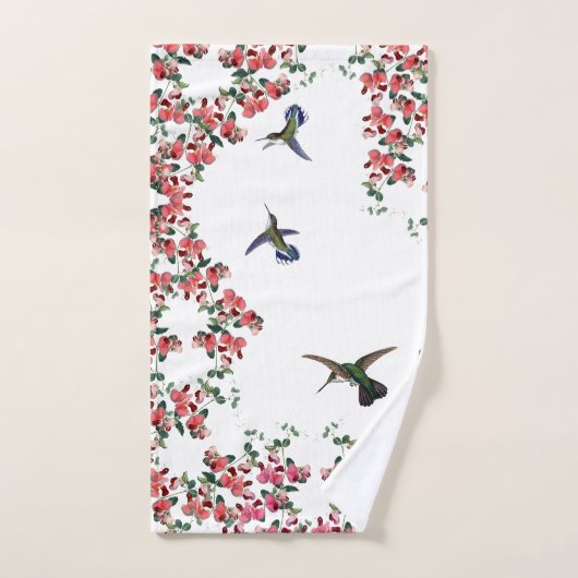 Ensemble de serviette de Bath de fleurs de pois (Serviette à main)