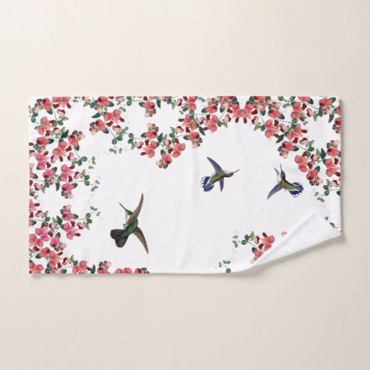 Ensemble de serviette de Bath de fleurs de pois (Serviette à main)