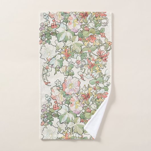 Ensemble de serviette de Bath de fleurs de rose (Serviette à main)