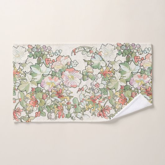 Ensemble de serviette de Bath de fleurs de rose (Serviette à main)