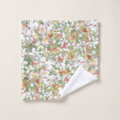 Ensemble de serviette de Bath de fleurs de rose (Gant de toilette)