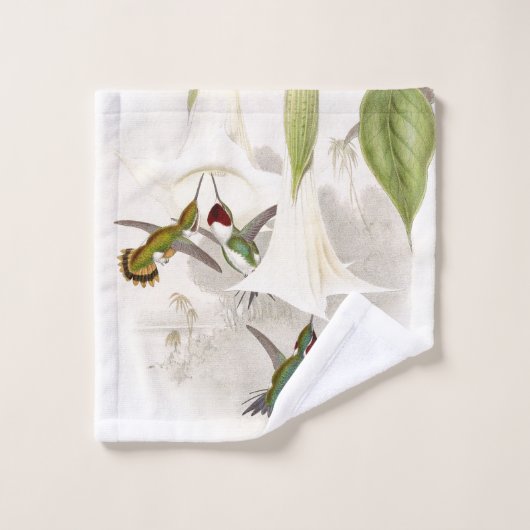 Ensemble de serviette de Bath de fleurs d'oiseaux (Gant de toilette)