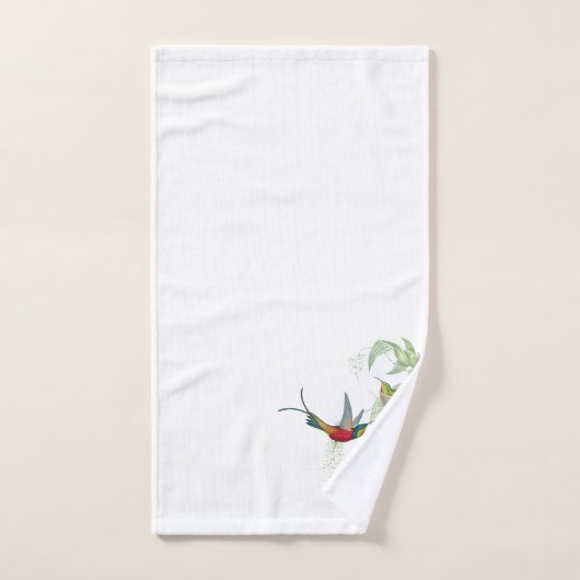 Ensemble de serviette de Bath de fleurs d'oiseaux (Serviette à main)