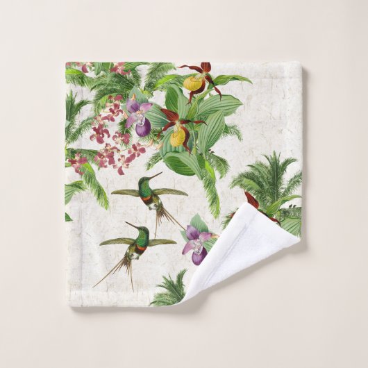 Ensemble de serviette de Bath de fleurs d'orchidée (Gant de toilette)