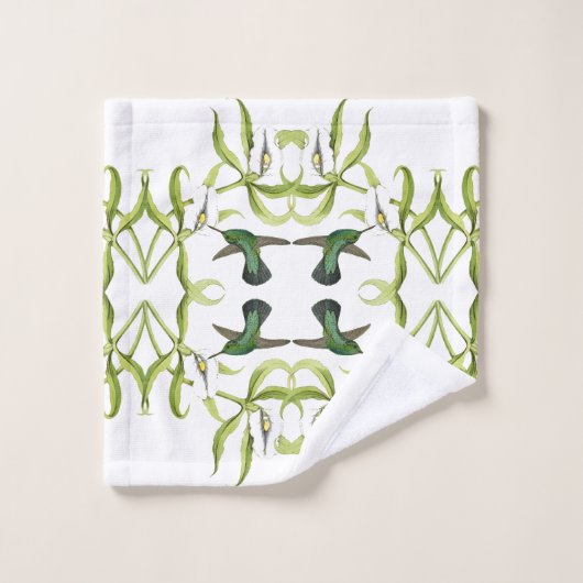 Ensemble de serviette de Bath de fleurs d'orchidée (Gant de toilette)