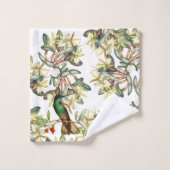 Ensemble de serviette de Bath de fleurs d'orchidée (Gant de toilette)