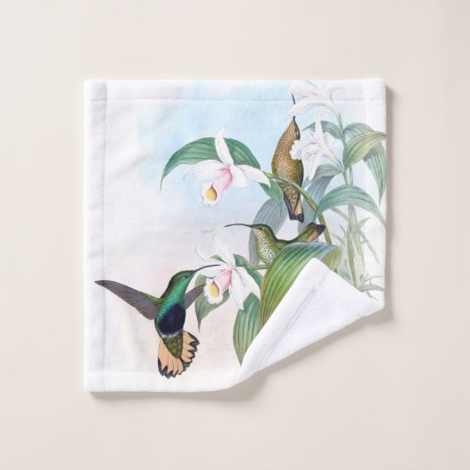 Ensemble de serviette de Bath de fleurs d'orchidée (Gant de toilette)