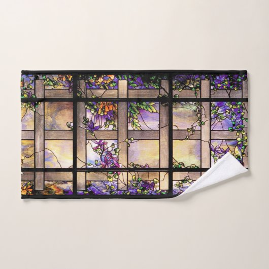 Ensemble de serviette de Bath de fleurs en verre (Serviette à main)