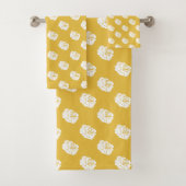Ensemble de serviette de Bath de moutarde et de (En situation)