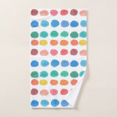Ensemble de serviette de Bath de pois témoin de (Serviette à main)