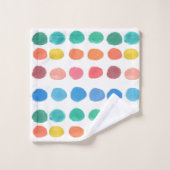 Ensemble de serviette de Bath de pois témoin de (Gant de toilette)